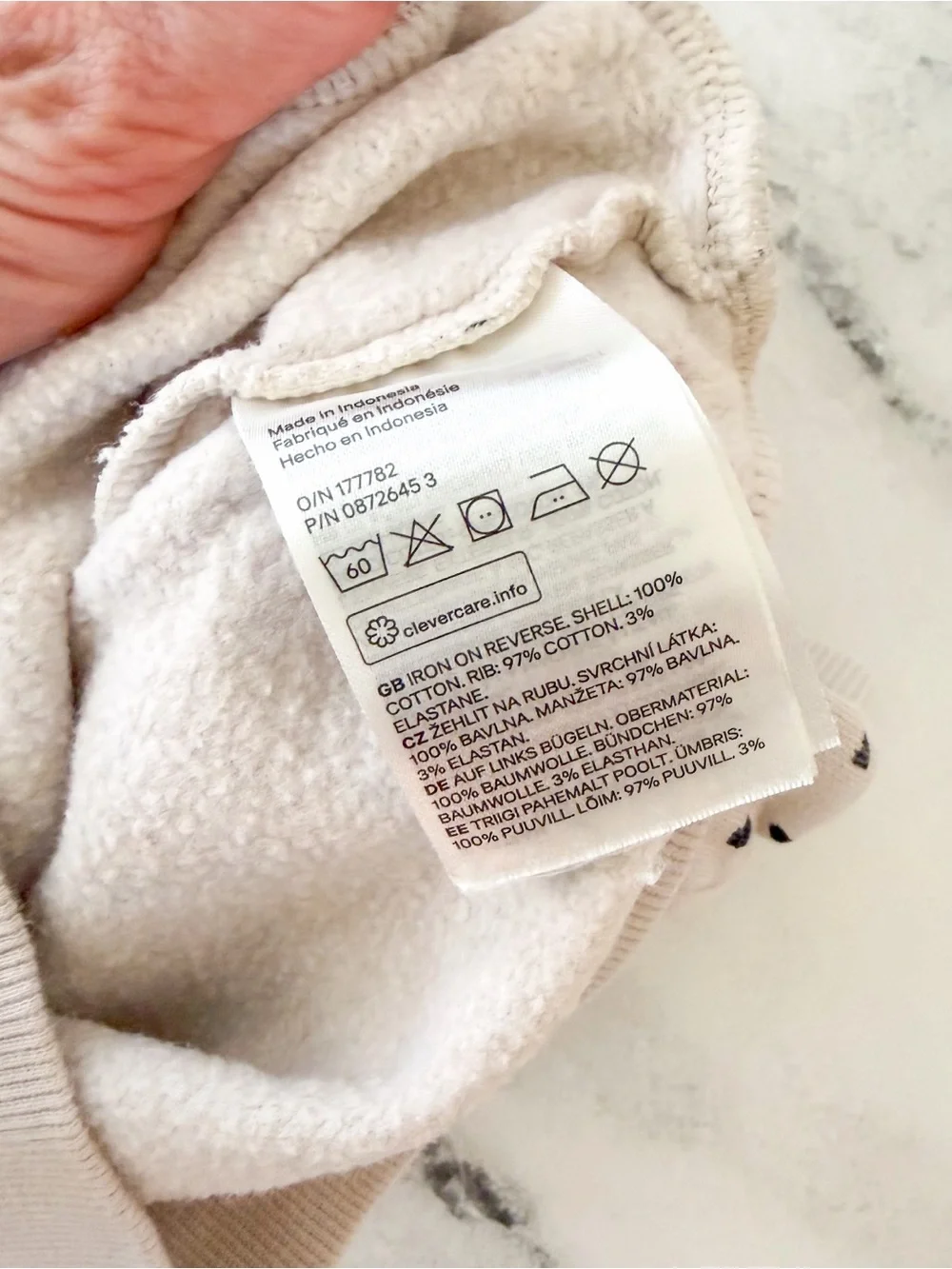H&M Cream Black Dot Sweatshirt + Sweatshorts Matching Set